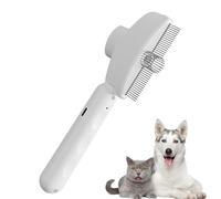 Brosse À Vapeur Pour Les Chiens | Brosse à Vapeur Féline contre la Chute de Poils | Péigne Anti-Dérapant avec Lumière, Éliminateur de Poils USB Rechargeable pour Nœuds et Sous-Poil des