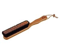 Brosse à vêtements avec manche et lanière en cuir