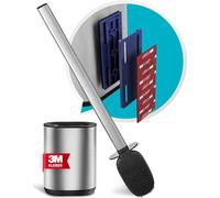 Brosse à WC en silicone avec support sans perçage Argent