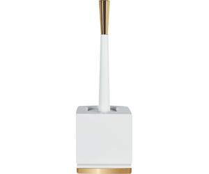 Brosse à WC Spirella Roma Brosse à WC Garniture de WC en porcelaine blanc/or