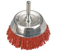 Brosse abrasive à godet avec tige de 65 mm