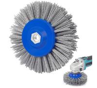 Brosse abrasive à poils nylon, grain 60, pour polisseuse, diamètre 150 mm