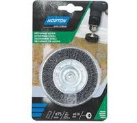Norton – Brosse circulaire ondulée acier Ø 75 mm – Queue hexagonale 6 mm pour perceuse
