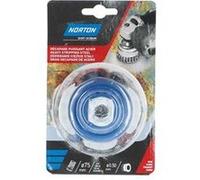 Brosse abrasive coupe torsadée Norton 75 mm fil 0,50 mm pour meuleuse 12500 tr/min