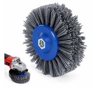 Brosse abrasive M14 pour meuleuse d'angle, grain #120, brosse en nylon, diamètre 140 mm