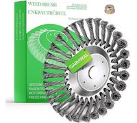 Brosse anti-mauvaises herbes de 150 mm pour tondeuses à gazon et coupe-bordures, pour éliminer facilement les mauvaises herbes