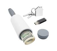 Brosse Anti-Peluches Collante | Nettoyeur de Rouleau de poussière pour Tissu | Tube de Rangement Secret de Poche avec Compartiment caché | Organiseur pour Poils d'animaux, cachage de l'argent