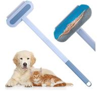 Brosse Anti-Poil 3 en 1 pour Animaux - Outil de Nettoyage Réutilisable à Longue Poignée - Idéal pour Canapé, Lit, Tapis