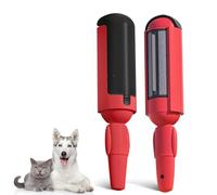 Brosse Anti Poils Chien,Brosse Adhésive pour Animaux Domestiques Rouleau Anti Poil Chat, Anti Peluches pour Poils d'animaux, Aussi pour Nettoyer La Laine des Lits Et des Pulls (Rouge)