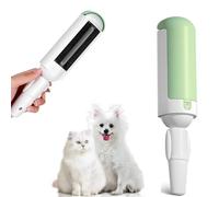 Brosse Anti Poils Chien,Brosse Adhésive pour Animaux Domestiques Rouleau Anti Poil Chat, Anti Peluches pour Poils d'animaux, Aussi pour Nettoyer La Laine des Lits Et des Pulls (Vert)