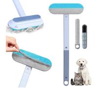 Brosse anti-poils d'animaux 4 en 1 - 45 x 18 cm - Réutilisable - Long manche - Qualité supérieure