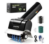 Brosse Barbecue Électrique avec Moteur 550tr/min Brosse de Nettoyage Barbecue BBQ sans Fil avec 2 Têtes de Brosse en Acier Inoxydable, Charge Type-C pour Grille de Barbecue, Grill Plat