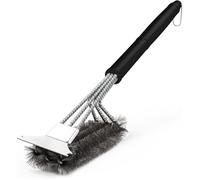 Brosse Barbecue pour Nettoyer la Grille,Brosses de Nettoyage Metallique 3 en 1 avec Grattoir Poils Acier Inoxydable , 45cm