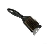 Brosse BBQ Acier 2pcs avec Grattoir Nettoyage Rapide Brosse BBQ | Acier inoxydable pour robuste, grattoir intégré, élimine graisses brûlées, rayer grilles, set de 2 pièces