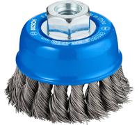 Bosch Brosse boisseau PRO Steel Longlife 65 mm fils d'acier torsadés 0,35 mm M14 1 pièce