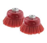 Brosse boisseau à fils de nylon abrasifs,Brosse boisseau à fils-,pour Polissage du Métal Nettoyage Broyeur Élimination de Rouille