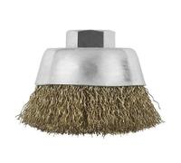 Brosse boisseau pour meuleuses angulaires à fils ondulés laitonnés Ø70 BOSCH 1608614020