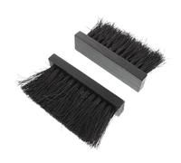 Brosse Cheminée de Remplacement 2 Pièces en Bois, Tête Noire | Outils Cheminée Bois, Balayette à Cendres pour Cheminée, Nettoyage, Villas et Hôtels