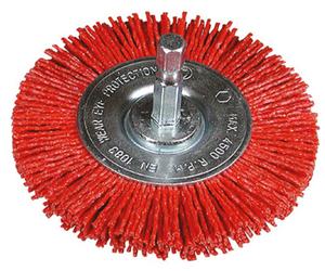 Brosse circulaire 75 avec queue 1/4 nylon fin - HIKOKY - 751329"