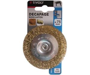 Brosse circulaire multi-usages TIVOLY pour perceuse - laiton - D: 75 mm