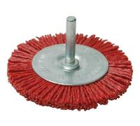 Brosse circulaire nylon sur tige - 100 mm