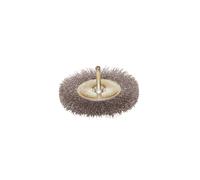 Brosse circulaire sur tige fil acier ondulé décapage dur bois/métal - D. 50 mm - Q.6 mm - Ep.7 mm - LEMAN - 330.050V