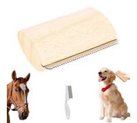 Brosse Clean'Poils, Brosses Chat/Chien/Cheval, Bois Toilettage du Chien Pour Éliminer des Tomentose Sous-Poil Tangles, Soin Doux (B-1,Fixe)