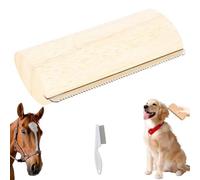 Brosse Clean'Poils, Brosses Chat/Chien/Cheval, Bois Toilettage du Chien Pour Éliminer des Tomentose Sous-Poil Tangles, Soin Doux (B-2,Fixe)
