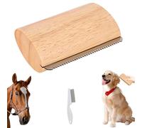 Brosse Clean'Poils, Brosses Chat/Chien/Cheval, Bois Toilettage du Chien Pour Éliminer des Tomentose Sous-Poil Tangles, Soin Doux (A-1,Fixe)