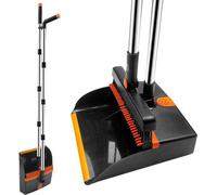 Brosse combinée flexible à poils rabattables : tête pivotante à 180 degrés, adaptée à une utilisation en intérieur et en extérieur