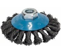 Brosse conique, fils torsadés, 100 mm, 0,5 mm, 12500 tr/ min, 14 Bosch Accessories 2608622011 Diamètre 100 mm N/A