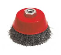 Brosse conique meuleuse - pour décapage - diamètre 80 - acier ondulé LEMAN