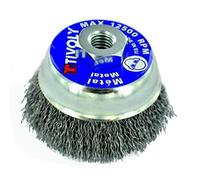 Brosse Coupe D80mm M14 TIVOLY pour meuleuse Acier Ondulé Technic Décapage Métal