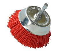 Brosse coupe en nylon rouge Norton Ø 75 mm pour perceuse
