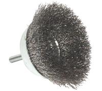 Brosse coupe abrasive TIVOLY 75 mm fil acier ondulé 0,3 mm queue 6 mm Brosses métalliques foncées