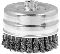 Brosse cylindrique Lessmann, fil d'acier 0,50 mm, ⌀ brosse x filetage : 125XM14 mm
