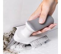 Brosse d'angle récurante 4 en 1 avec grattoir pour nettoyer les joints, le carrelage, la cuisine, la salle de bain, l'évier, le sol, la douche