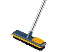 Brosse d'aspiration réglable Unyqoos® avec raclette en silicone – Brosse de nettoyage 2 en 1 avec des poils en PP, manche télescopique de 38 à 108 cm, pour intérieur et extérieur