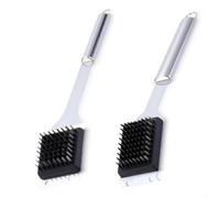 Brosse de barbecue en acier inoxydable de qualité professionnelle compatible avec les barbecues électriques infrarouges au gaz, au charbon de bois et l'entretien des poêles en fonte (combinaison de