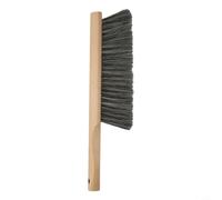 Brosse de cheminée avec long manche en bois poils doux pour nettoyer le foyer, enlever les cendres, pelle traditionnelle pour compagnon 34,5 cm