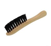 Brosse de cheminée avec manche en bois et poils de cocotier, longueur de 21 cm, pour nettoyage de foyer et cheminée, design de couture des bords pour l'entretien de la maison