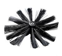 Brosse de cheminée en nylon avec filetage M8 pour le nettoyage et l'élimination des peluches, tête de poils de 200 mm de diamètre pour systèmes de chauffage domestique et tuyaux de poêle
