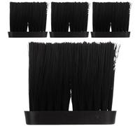 Brosse de Cheminée pour Nettoyage Quotidien 4 pièces Noire en Plastique | Poils Compacts et Denses, Manche Ergonomique, Format 10x8,8x3,2cm, pour Foyers, Grils et Granulés de Bois