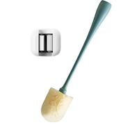 Brosse de cuisine 2 en 1 - Lavage pour bouteille en acier inoxydable, bouteille d'eau froide, verre, n'importe quelle bouteille - Brosse à suspendre au mur - Fibre de nylon (bleu)