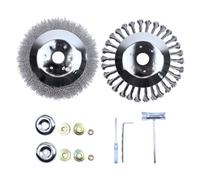 Brosse de désherbage - Brosse conique en acier - 200 x 25,4 mm - Alésage - Brosse à joints en fil d'acier - Brosse métallique souple et torsadée pour débroussailleuse - Contre les mauvaises herbes et