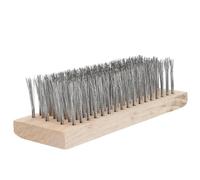 Brosse de Désherbage en Fil D’Acier Inoxydable, Manche Bois | Légère et Portable, Usage Jardin et Cour, Nettoyage de Mousse, Accessoire Manuel Pratique