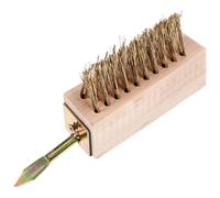 Brosse de Désherbage en Fil d'acier Cuivré pour Joints de Pavés | Se Fixe Manche, Enlève la Mousse Tenace, Nettoie les Zones Difficiles D’accès, Usage Extérieur
