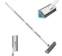 Brosse de douche avec longue brosse rotative amovible pour le nettoyage | Brosse de sol avec poils durs pour coins et cuisine, salle de bain, carrelage, mur, terrasse, piscine, garage