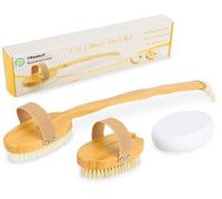 Brosse de douche avec manche long amovible et 3 embouts, brosse pour le corps