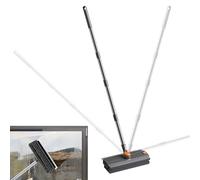 Brosse de douche, rotative à 360 degrés, outil multifonction réglable avec long manche | Brosse de nettoyage de sol, pour carrelage, terrasse, garage, joint, bois, béton, terrasse, piscine, cuisine